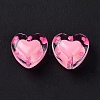 Glass Heart Beads GLAA-D005-01-4