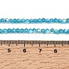 AB Color Plated Transparent Glass Beads Strands GLAA-G127-01C-4