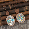 Wood Dangle Earrings FS-WGAEC85-01-4