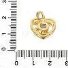 Brass Micro Pave Cubic Zirconia and Glass Pendants KK-M315-01G-03-3