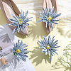 2 Pairs Flower Cloth & Plastic Shoe Buckle Clips AJEW-HY0003-42B-4