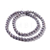 Electroplate Glass Beads Strands GLAA-E036-13-M-4
