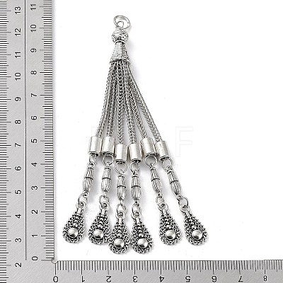 Tibetan Style Alloy Curb Chain Tassel Big Pendants FIND-K013-01AS-10-1