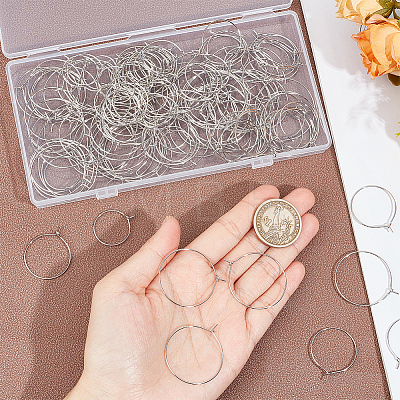 SOFPLATE 160Pcs 4 Style Brass Wine Glass Charm Rings KK-SP0001-33P-1