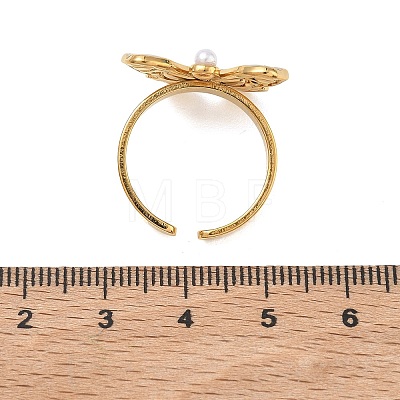 304 Stainless Steel Cuff Open Rings for Women RJEW-F207-01C-G-1