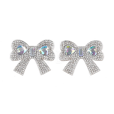 Bowknot Hotfix Rhinestone DIY-T004-03-1