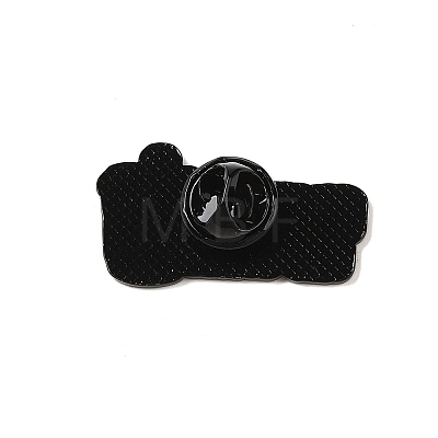 Black Zinc Alloy Brooches JEWB-E037-03EB-04-1