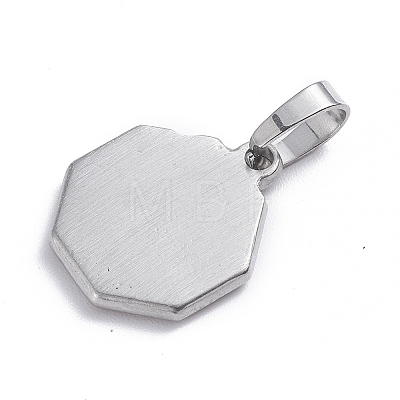 201 Stainless Steel Pendants STAS-O113-04A-1