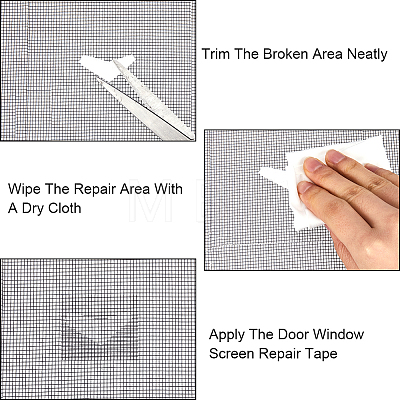 Gorgecraft 20 Sheets 4 Style Self-adhesive Plastic Window Screen Repair Tapes DIY-GF0008-01-1