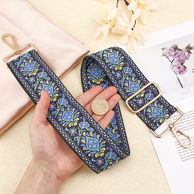Ethnic Style Polyester Adjustable Bag Handles FIND-WH0129-24C-1
