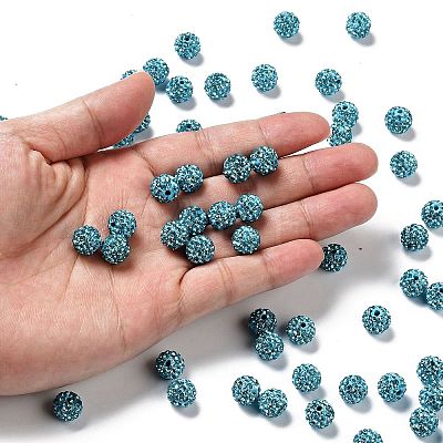 Pave Disco Ball Beads RB-A130-10mm-3-1
