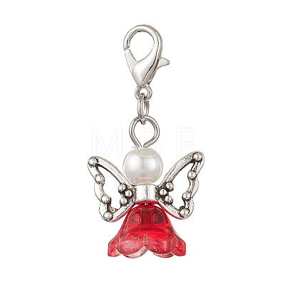 Angel Glass Pendant Decoration HJEW-JM02291-1