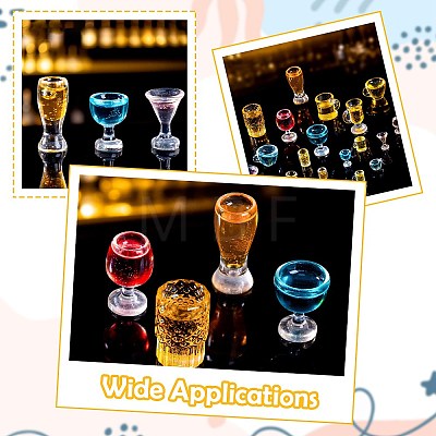 45Pcs 9 Styles Wine Transparent Resin Cabochons CRES-CJZ0009-02-1