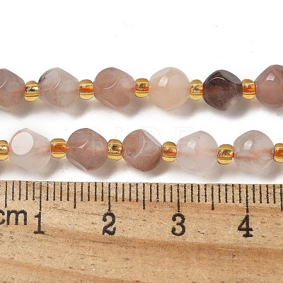 Natural Golden Silk Jade Beads Strands G-K387-A07-01-1