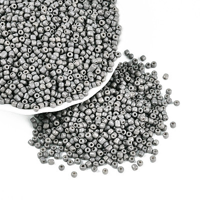 8/0 Baking Paint Glass Round Seed Beads SEED-S036-01B-09-1