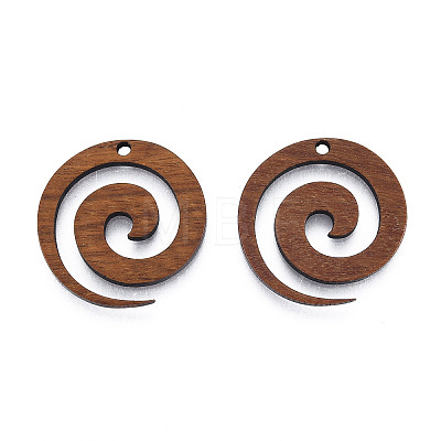 Natural Walnut Wood Pendants X-WOOD-N011-018-1