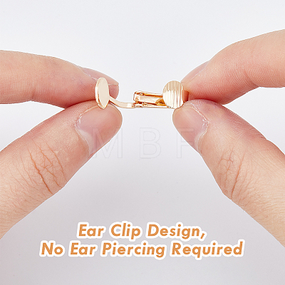 32Pcs 8 Style Brass Clip-on Earring Findings KK-HY0001-04-1