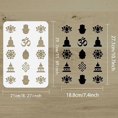 Plastic Drawing Painting Stencils Templates DIY-WH0396-0020-1