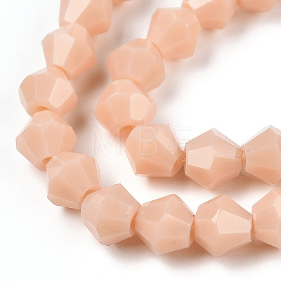 Opaque Solid Color Imitation Jade Glass Beads Strands EGLA-A039-P6mm-D06-1