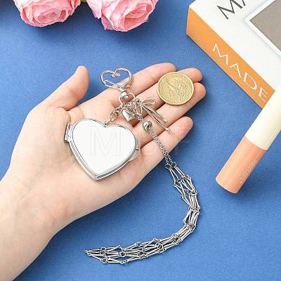 Stainless Steel Portable Lipstick Pouch Pendant Decorations HJEW-FS00104-1