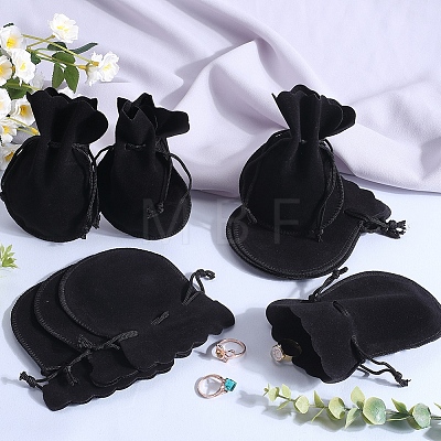 20Pcs Gourd Velvet Drawstring Bags TP-BBC0001-07B-04-1
