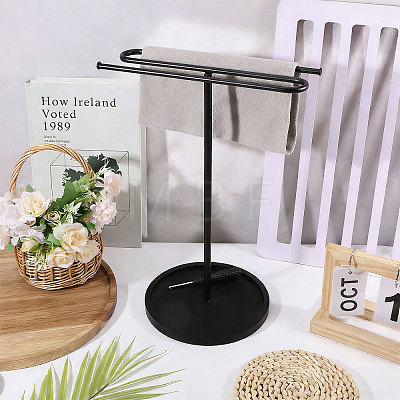 Iron Towel Holder Stand AJEW-WH0609-936-1