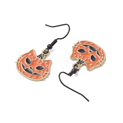 Halloween Alloy Enamel Dangle Earrings EJEW-JE06063-1