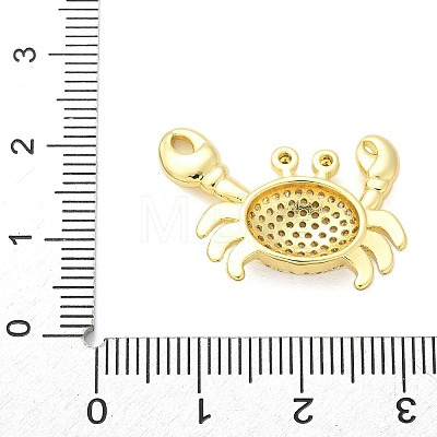 Brass Micro Pave Cubic Zirconia Pendants KK-S511-04E-G-1