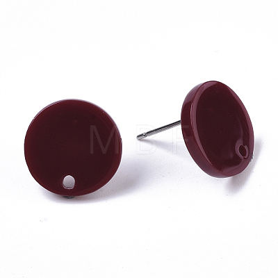 Cellulose Acetate(Resin) Stud Earring Findings KY-R022-018-1