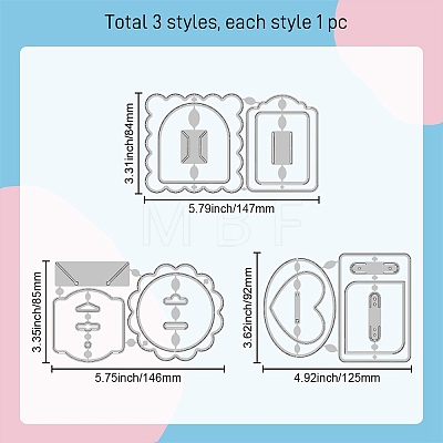 Earring Theme Carbon Steel Cutting Dies Stencils DIY-WH0309-1598-1