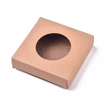 Foldable Kraft Paper Boxes CON-WH0068-63A-1