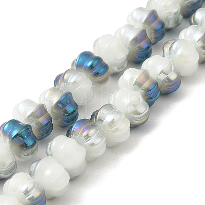Two Tone Electroplate Glass Beads GLAA-G106-02A-1