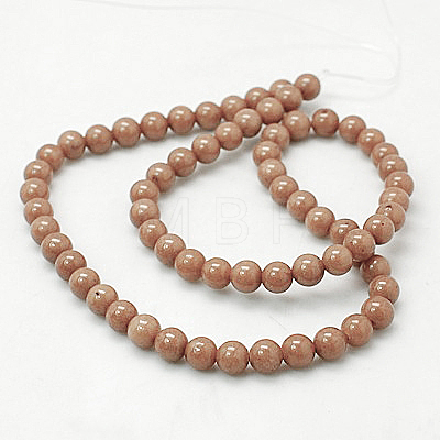 Natural Mashan Jade Round Beads Strands G-D263-4mm-XS27-1