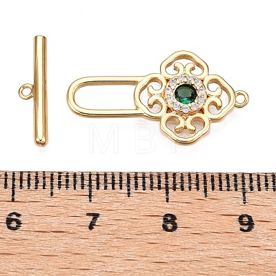 Brass Toggle Clasps KK-N054-150G-1