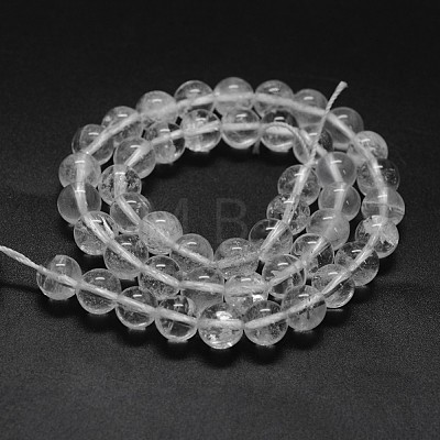 Natural Quartz Crystal Beads Strands G-F570-01-6mm-1