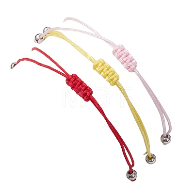 3Pcs Constellations Adjustable Nylon Cord Braided Bead Bracelets for Women Men BJEW-JB11325-01-1