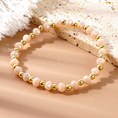 Natural Peach Moonstone Beads Stretch for Women MC1520-1