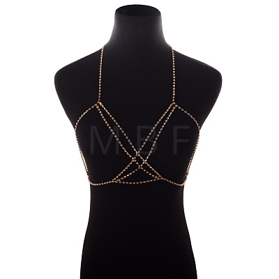 Boho Beach Alloy Claw Rhinestone Sexy Bra Body Chain WG61050-01-1