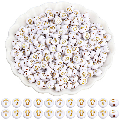 800Pcs Opaque Acylic Beads MACR-PA0001-79-1