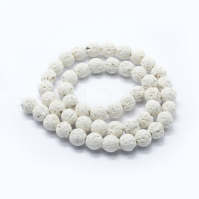 Synthetic Lava Rock Round Beads Strands X-G-E508-04-10mm-1-1