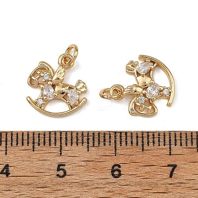 SHEGRACE Brass Pave Clear Cubic Zirconia Charms XGRQ4D438-658G-1