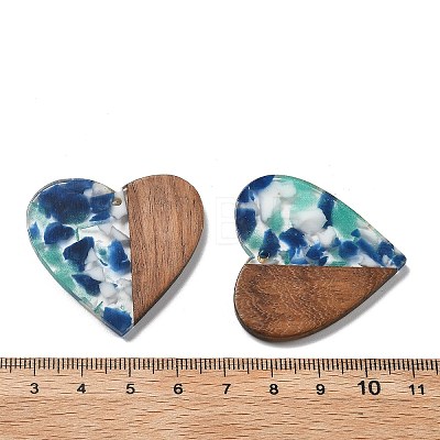 Resin and Walnut Pendants FIND-R051-09G-1