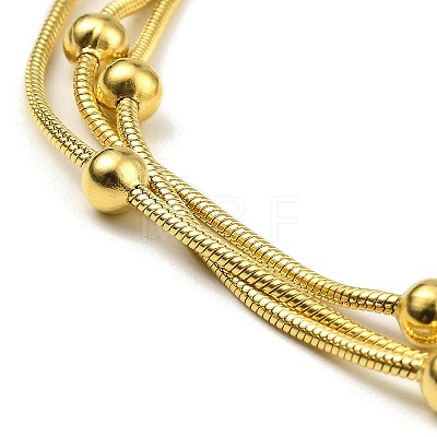 304 Stainless Steel Satellite Chains Triple Layer Multi-strand Bracelet for Women BJEW-M040-01G-1