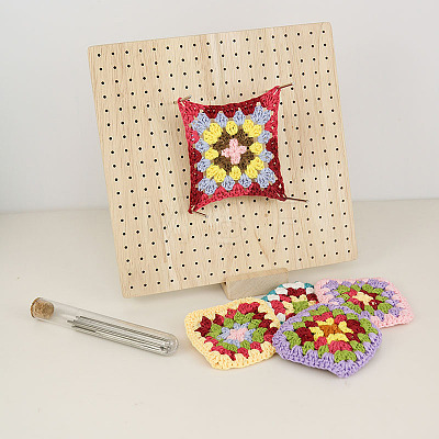 Square Oak Wood Crochet Blocking Board SENE-PW0019-02-1