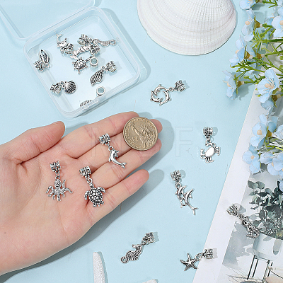 20Pcs Alloy European Dangle Charms PALLOY-BM00019-1