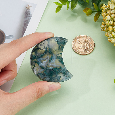 Natural Moss Agate Home Display Decorations DIY-WH0410-63B-1