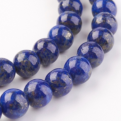 Natural Lapis Lazuli Beads Strands G-G099-8mm-7C-1