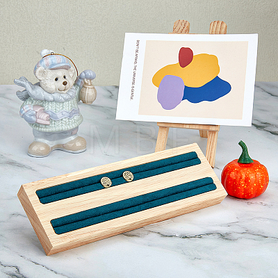 2-Slot Wood Ring Displays RDIS-WH0002-18B-1