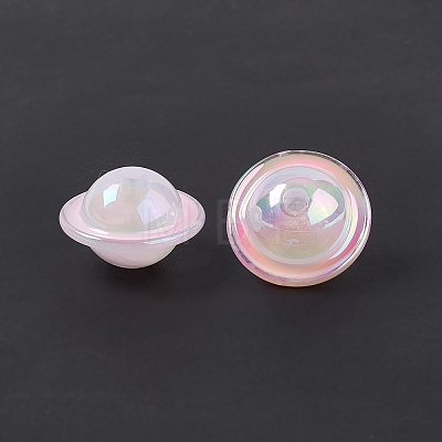 UV Plating Rainbow Iridescent Acrylic Beads PACR-M003-11B-1