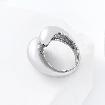 304 Stainless Steel Cuff Open Rings for Women AP0200-1-1